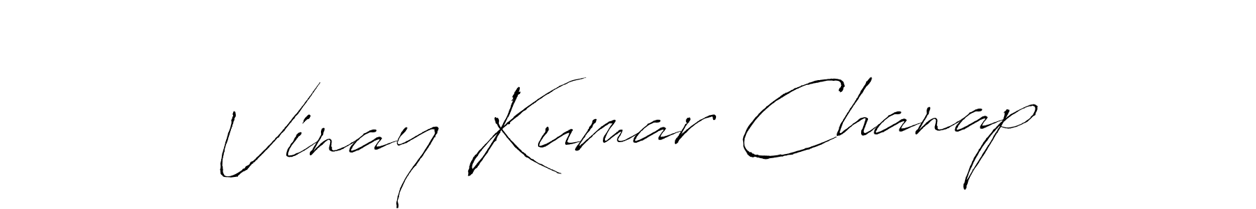 How to make Vinay Kumar Chanap name signature. Use Antro_Vectra style for creating short signs online. This is the latest handwritten sign. Vinay Kumar Chanap signature style 6 images and pictures png