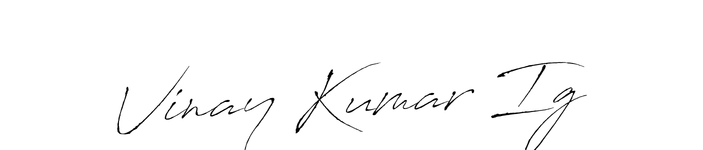 Antro_Vectra is a professional signature style that is perfect for those who want to add a touch of class to their signature. It is also a great choice for those who want to make their signature more unique. Get Vinay Kumar Ig name to fancy signature for free. Vinay Kumar Ig signature style 6 images and pictures png