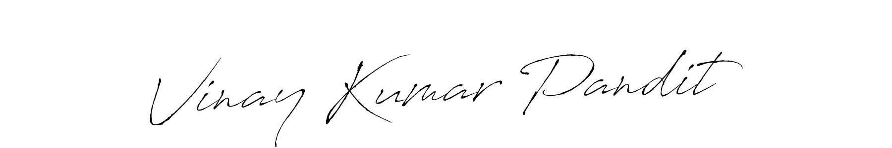 Design your own signature with our free online signature maker. With this signature software, you can create a handwritten (Antro_Vectra) signature for name Vinay Kumar Pandit. Vinay Kumar Pandit signature style 6 images and pictures png