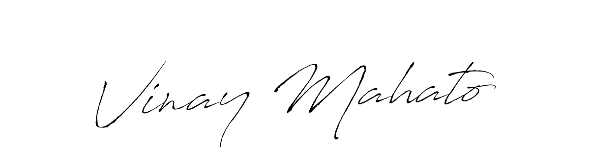 Create a beautiful signature design for name Vinay Mahato. With this signature (Antro_Vectra) fonts, you can make a handwritten signature for free. Vinay Mahato signature style 6 images and pictures png