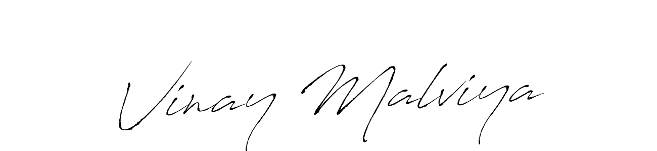 How to make Vinay Malviya signature? Antro_Vectra is a professional autograph style. Create handwritten signature for Vinay Malviya name. Vinay Malviya signature style 6 images and pictures png