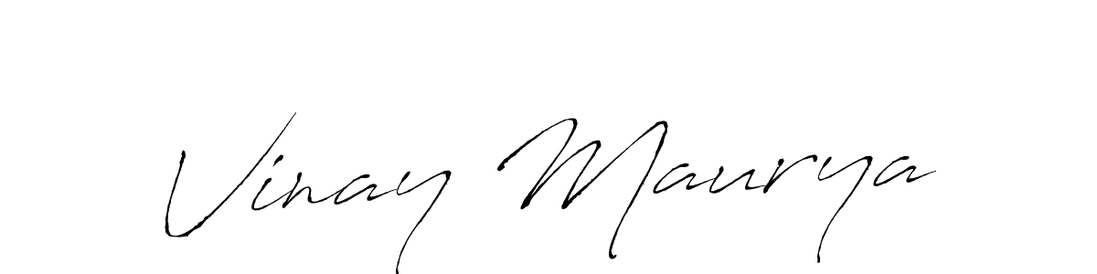 Vinay Maurya stylish signature style. Best Handwritten Sign (Antro_Vectra) for my name. Handwritten Signature Collection Ideas for my name Vinay Maurya. Vinay Maurya signature style 6 images and pictures png