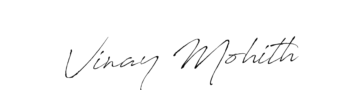 The best way (Antro_Vectra) to make a short signature is to pick only two or three words in your name. The name Vinay Mohith include a total of six letters. For converting this name. Vinay Mohith signature style 6 images and pictures png