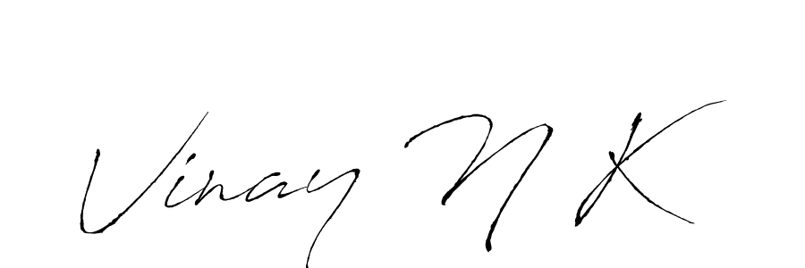 Also You can easily find your signature by using the search form. We will create Vinay N K name handwritten signature images for you free of cost using Antro_Vectra sign style. Vinay N K signature style 6 images and pictures png