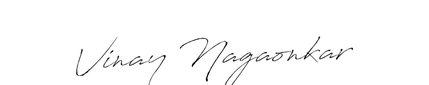 Make a beautiful signature design for name Vinay Nagaonkar. With this signature (Antro_Vectra) style, you can create a handwritten signature for free. Vinay Nagaonkar signature style 6 images and pictures png