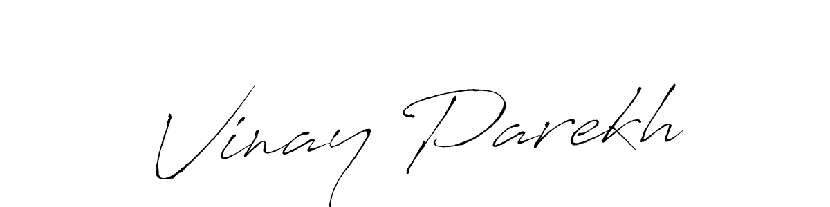 Make a beautiful signature design for name Vinay Parekh. With this signature (Antro_Vectra) style, you can create a handwritten signature for free. Vinay Parekh signature style 6 images and pictures png