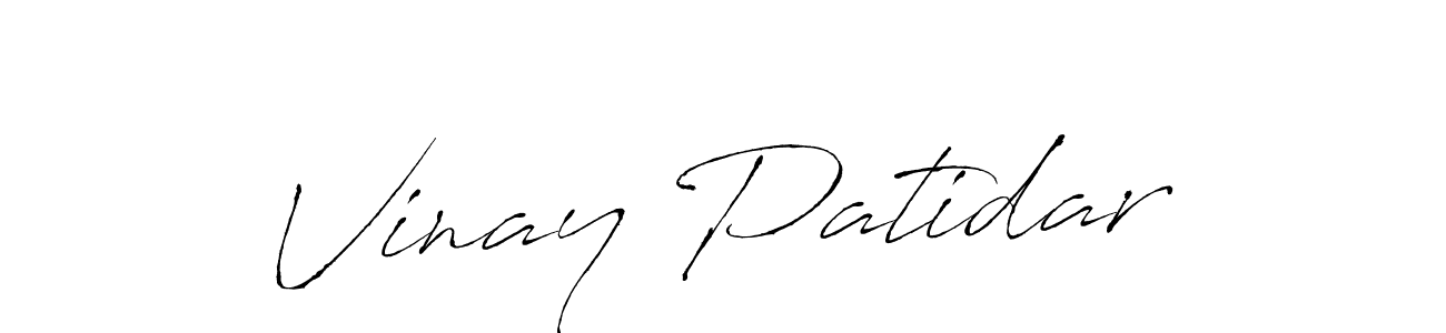 Create a beautiful signature design for name Vinay Patidar. With this signature (Antro_Vectra) fonts, you can make a handwritten signature for free. Vinay Patidar signature style 6 images and pictures png