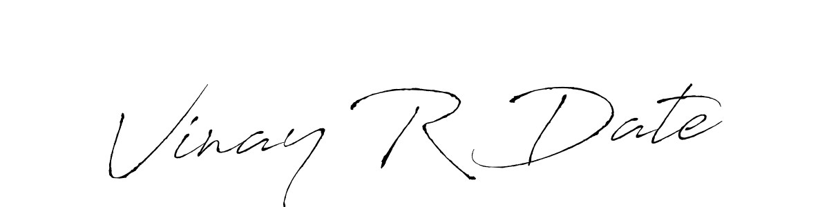 How to make Vinay R Date name signature. Use Antro_Vectra style for creating short signs online. This is the latest handwritten sign. Vinay R Date signature style 6 images and pictures png