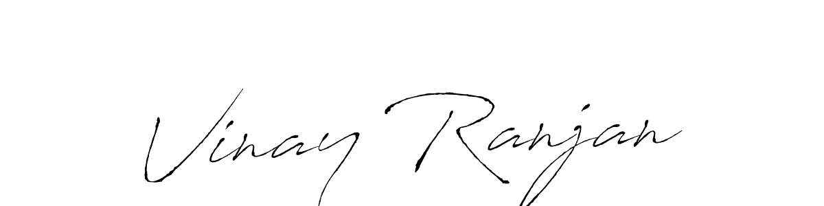 How to make Vinay Ranjan name signature. Use Antro_Vectra style for creating short signs online. This is the latest handwritten sign. Vinay Ranjan signature style 6 images and pictures png