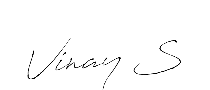 It looks lik you need a new signature style for name Vinay S. Design unique handwritten (Antro_Vectra) signature with our free signature maker in just a few clicks. Vinay S signature style 6 images and pictures png