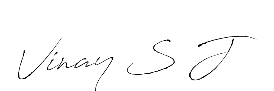 Create a beautiful signature design for name Vinay S J. With this signature (Antro_Vectra) fonts, you can make a handwritten signature for free. Vinay S J signature style 6 images and pictures png