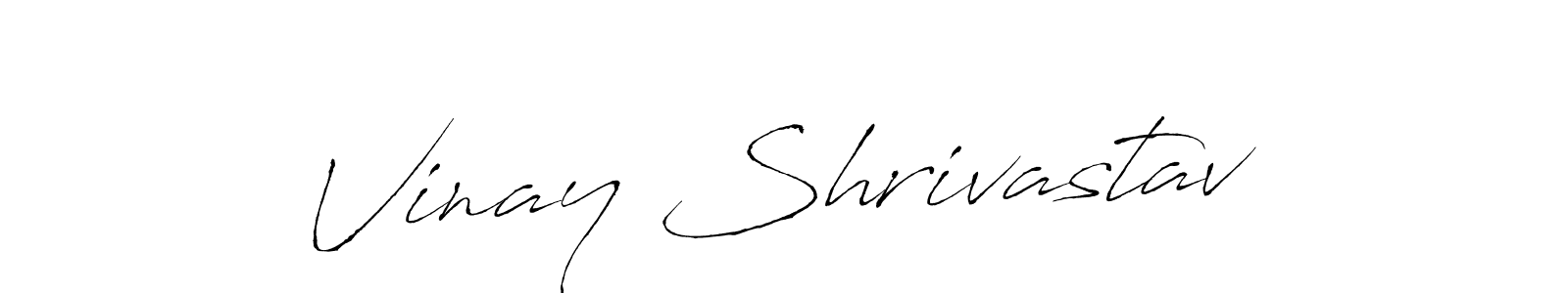 Create a beautiful signature design for name Vinay Shrivastav. With this signature (Antro_Vectra) fonts, you can make a handwritten signature for free. Vinay Shrivastav signature style 6 images and pictures png