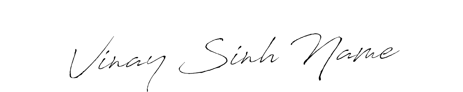 Design your own signature with our free online signature maker. With this signature software, you can create a handwritten (Antro_Vectra) signature for name Vinay Sinh Name. Vinay Sinh Name signature style 6 images and pictures png