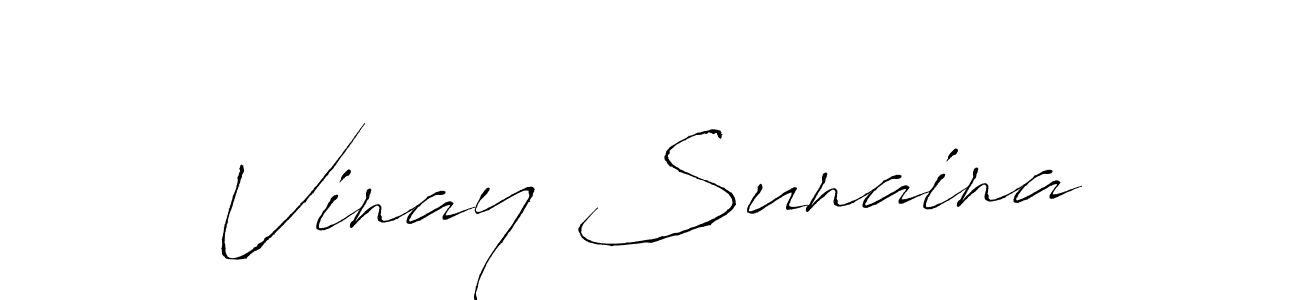 Make a beautiful signature design for name Vinay Sunaina. With this signature (Antro_Vectra) style, you can create a handwritten signature for free. Vinay Sunaina signature style 6 images and pictures png