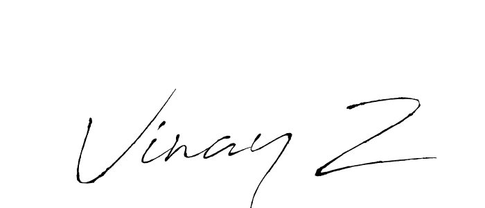 Also we have Vinay Z name is the best signature style. Create professional handwritten signature collection using Antro_Vectra autograph style. Vinay Z signature style 6 images and pictures png