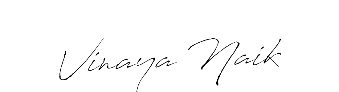 Make a beautiful signature design for name Vinaya Naik. With this signature (Antro_Vectra) style, you can create a handwritten signature for free. Vinaya Naik signature style 6 images and pictures png