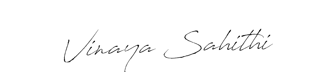 Also we have Vinaya Sahithi name is the best signature style. Create professional handwritten signature collection using Antro_Vectra autograph style. Vinaya Sahithi signature style 6 images and pictures png