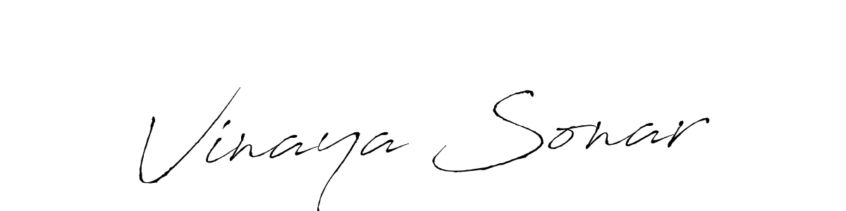 How to make Vinaya Sonar name signature. Use Antro_Vectra style for creating short signs online. This is the latest handwritten sign. Vinaya Sonar signature style 6 images and pictures png