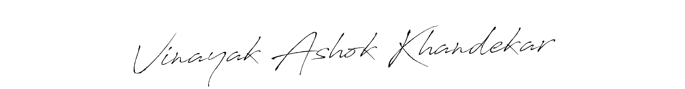 Make a beautiful signature design for name Vinayak Ashok Khandekar. With this signature (Antro_Vectra) style, you can create a handwritten signature for free. Vinayak Ashok Khandekar signature style 6 images and pictures png
