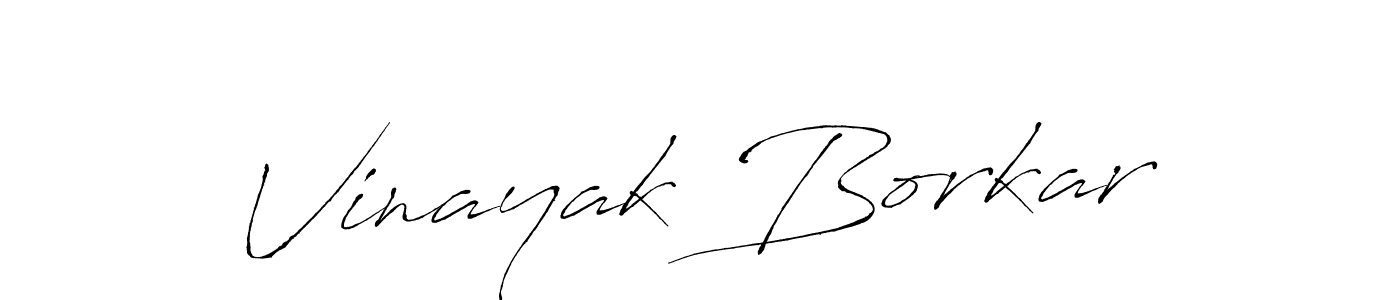 Make a beautiful signature design for name Vinayak Borkar. With this signature (Antro_Vectra) style, you can create a handwritten signature for free. Vinayak Borkar signature style 6 images and pictures png