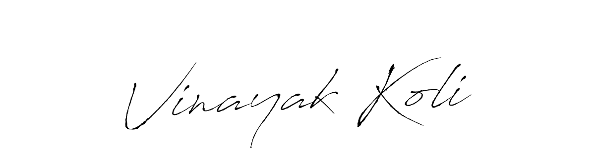 Design your own signature with our free online signature maker. With this signature software, you can create a handwritten (Antro_Vectra) signature for name Vinayak Koli. Vinayak Koli signature style 6 images and pictures png