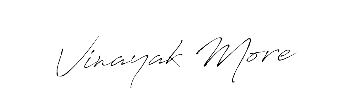 Create a beautiful signature design for name Vinayak More. With this signature (Antro_Vectra) fonts, you can make a handwritten signature for free. Vinayak More signature style 6 images and pictures png