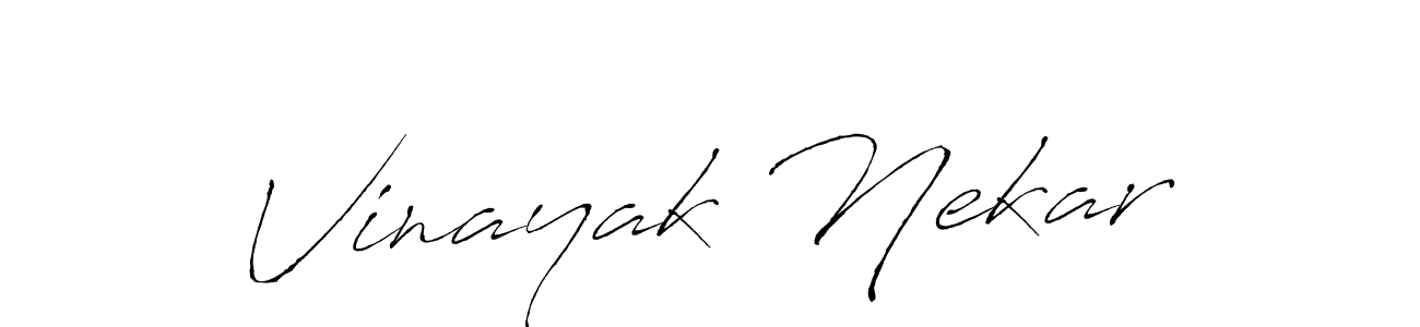 Create a beautiful signature design for name Vinayak Nekar. With this signature (Antro_Vectra) fonts, you can make a handwritten signature for free. Vinayak Nekar signature style 6 images and pictures png