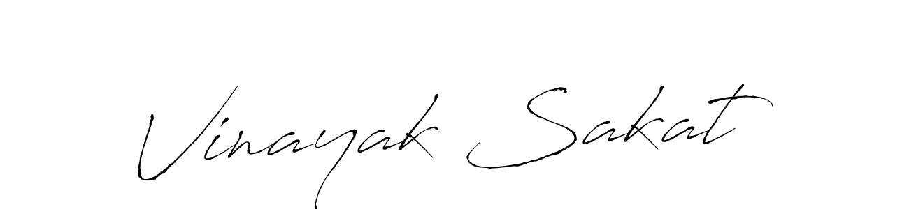 Make a beautiful signature design for name Vinayak Sakat. With this signature (Antro_Vectra) style, you can create a handwritten signature for free. Vinayak Sakat signature style 6 images and pictures png