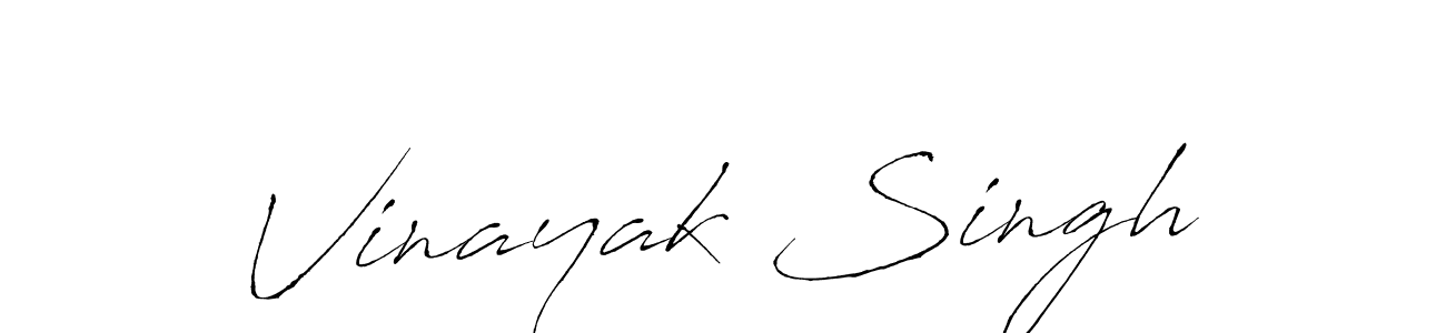 Create a beautiful signature design for name Vinayak Singh. With this signature (Antro_Vectra) fonts, you can make a handwritten signature for free. Vinayak Singh signature style 6 images and pictures png