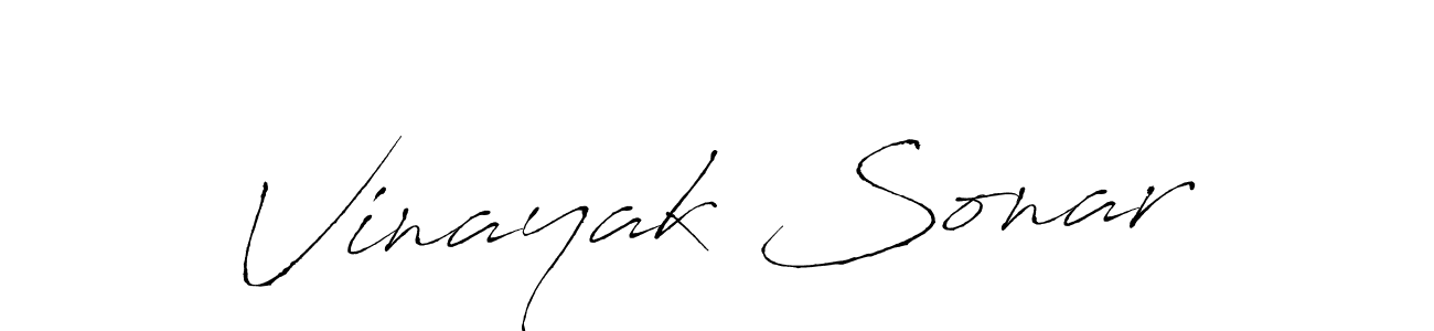 Create a beautiful signature design for name Vinayak Sonar. With this signature (Antro_Vectra) fonts, you can make a handwritten signature for free. Vinayak Sonar signature style 6 images and pictures png