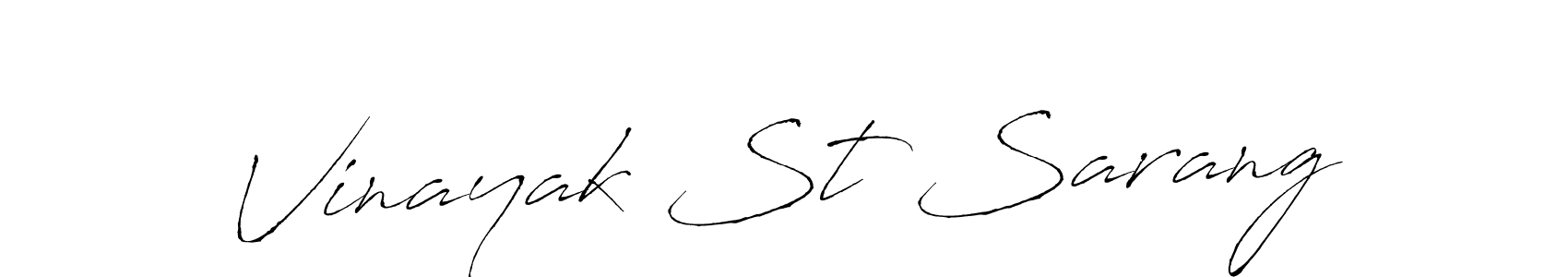 Make a beautiful signature design for name Vinayak St Sarang. With this signature (Antro_Vectra) style, you can create a handwritten signature for free. Vinayak St Sarang signature style 6 images and pictures png