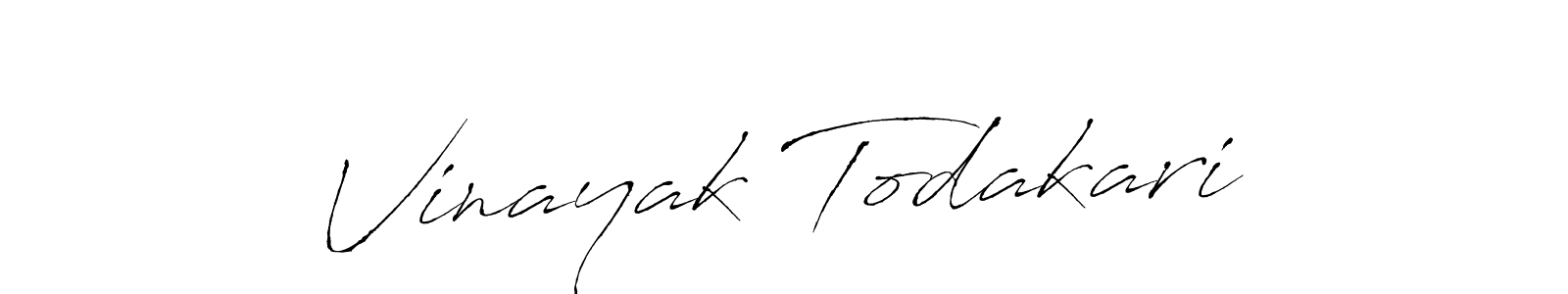 Make a beautiful signature design for name Vinayak Todakari. With this signature (Antro_Vectra) style, you can create a handwritten signature for free. Vinayak Todakari signature style 6 images and pictures png