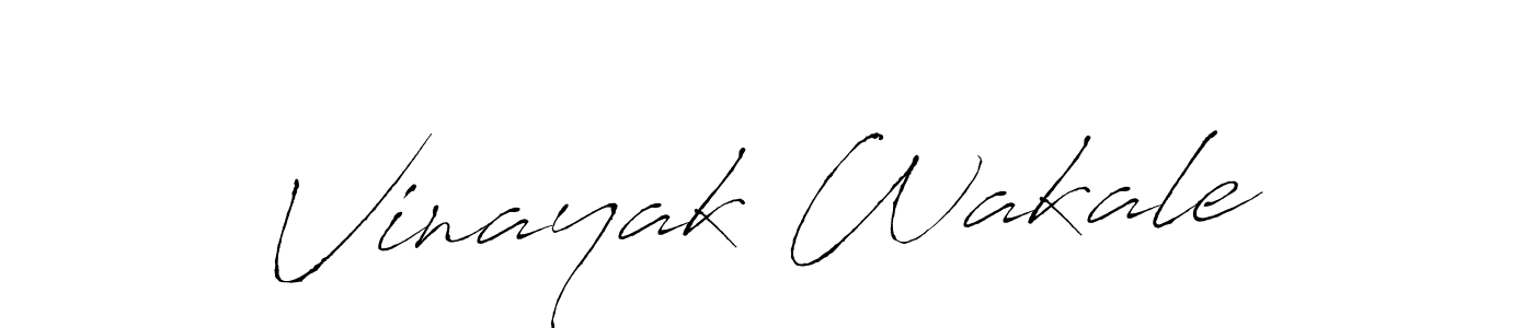 Create a beautiful signature design for name Vinayak Wakale. With this signature (Antro_Vectra) fonts, you can make a handwritten signature for free. Vinayak Wakale signature style 6 images and pictures png