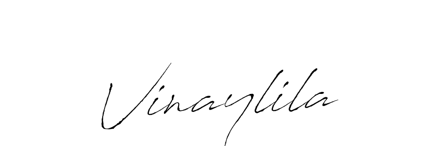 Design your own signature with our free online signature maker. With this signature software, you can create a handwritten (Antro_Vectra) signature for name Vinaylila. Vinaylila signature style 6 images and pictures png