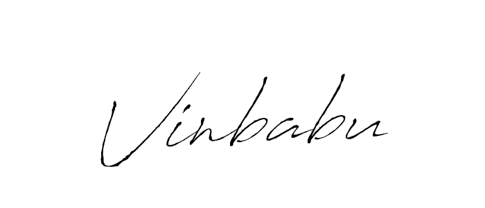 Also we have Vinbabu name is the best signature style. Create professional handwritten signature collection using Antro_Vectra autograph style. Vinbabu signature style 6 images and pictures png