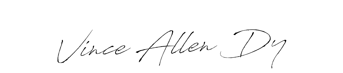 Vince Allen Dy stylish signature style. Best Handwritten Sign (Antro_Vectra) for my name. Handwritten Signature Collection Ideas for my name Vince Allen Dy. Vince Allen Dy signature style 6 images and pictures png