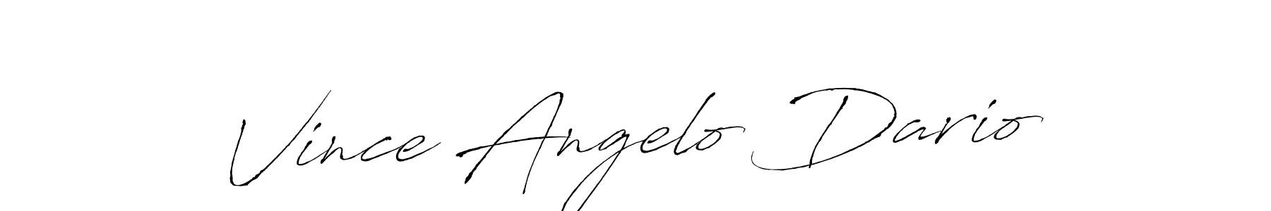 The best way (Antro_Vectra) to make a short signature is to pick only two or three words in your name. The name Vince Angelo Dario include a total of six letters. For converting this name. Vince Angelo Dario signature style 6 images and pictures png