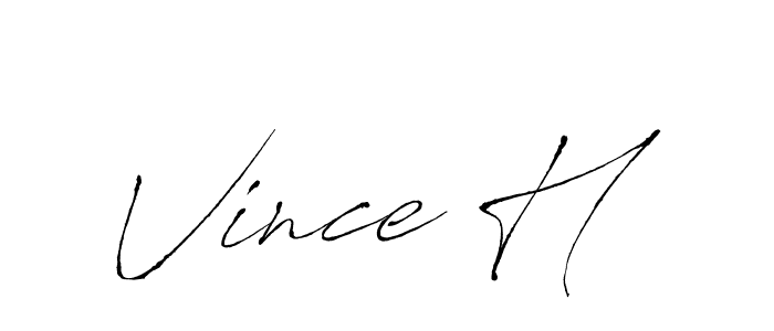 Design your own signature with our free online signature maker. With this signature software, you can create a handwritten (Antro_Vectra) signature for name Vince H. Vince H signature style 6 images and pictures png