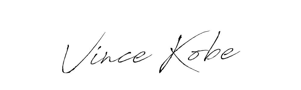 How to make Vince Kobe name signature. Use Antro_Vectra style for creating short signs online. This is the latest handwritten sign. Vince Kobe signature style 6 images and pictures png