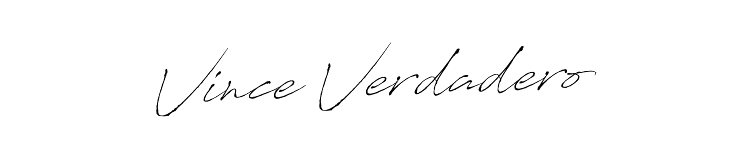 Design your own signature with our free online signature maker. With this signature software, you can create a handwritten (Antro_Vectra) signature for name Vince Verdadero. Vince Verdadero signature style 6 images and pictures png