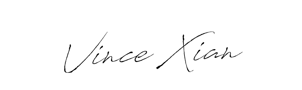 Create a beautiful signature design for name Vince Xian. With this signature (Antro_Vectra) fonts, you can make a handwritten signature for free. Vince Xian signature style 6 images and pictures png