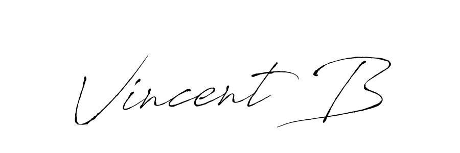 Design your own signature with our free online signature maker. With this signature software, you can create a handwritten (Antro_Vectra) signature for name Vincent B. Vincent B signature style 6 images and pictures png
