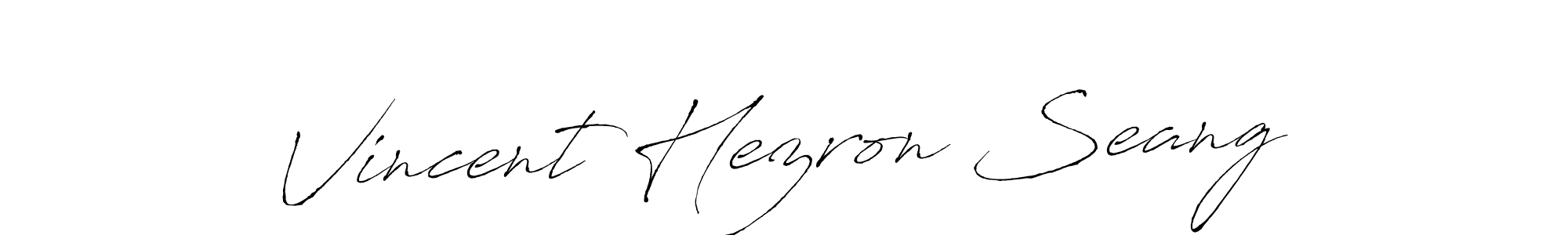 Vincent Hezron Seang stylish signature style. Best Handwritten Sign (Antro_Vectra) for my name. Handwritten Signature Collection Ideas for my name Vincent Hezron Seang. Vincent Hezron Seang signature style 6 images and pictures png