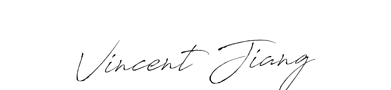 Make a beautiful signature design for name Vincent Jiang. With this signature (Antro_Vectra) style, you can create a handwritten signature for free. Vincent Jiang signature style 6 images and pictures png