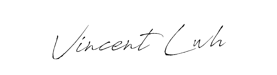 Design your own signature with our free online signature maker. With this signature software, you can create a handwritten (Antro_Vectra) signature for name Vincent Lwh. Vincent Lwh signature style 6 images and pictures png