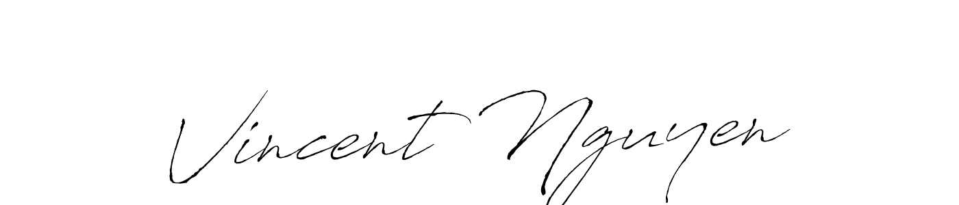 Create a beautiful signature design for name Vincent Nguyen. With this signature (Antro_Vectra) fonts, you can make a handwritten signature for free. Vincent Nguyen signature style 6 images and pictures png