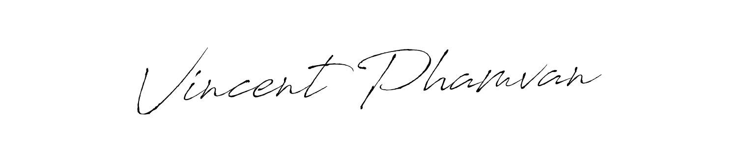 It looks lik you need a new signature style for name Vincent Phamvan. Design unique handwritten (Antro_Vectra) signature with our free signature maker in just a few clicks. Vincent Phamvan signature style 6 images and pictures png