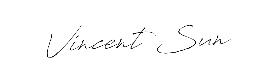 It looks lik you need a new signature style for name Vincent Sun. Design unique handwritten (Antro_Vectra) signature with our free signature maker in just a few clicks. Vincent Sun signature style 6 images and pictures png