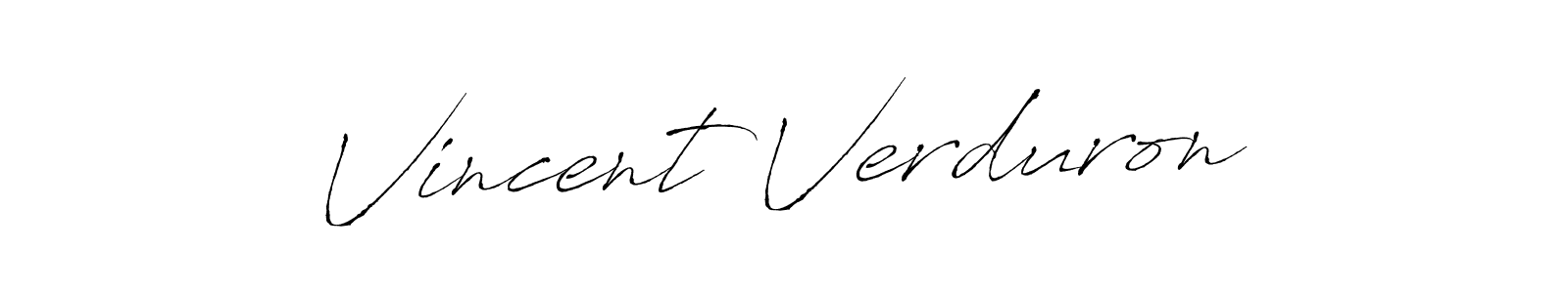 Make a beautiful signature design for name Vincent Verduron. With this signature (Antro_Vectra) style, you can create a handwritten signature for free. Vincent Verduron signature style 6 images and pictures png