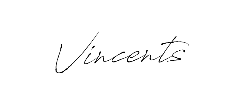 Vincents stylish signature style. Best Handwritten Sign (Antro_Vectra) for my name. Handwritten Signature Collection Ideas for my name Vincents. Vincents signature style 6 images and pictures png